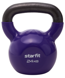 Гиря виниловая Starfit DB-401, 24 кг, фиолетовый, фото 1