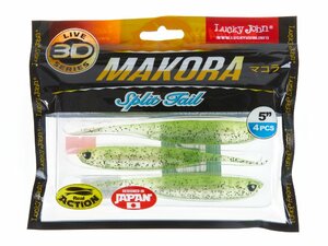 Виброхвосты LJ 3D Series MAKORA SPLIT TAIL 5.0in (12,70)/006 4шт., фото 4