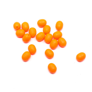 Бусина фидерная Namazu Soft Beads, PVC, овальная, d-5,5 мм, L-7,2 мм, цв. фц. оранж. (20 шт.), фото 2