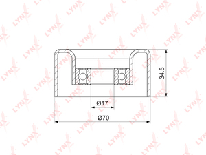 Ролик натяжного механизма / приводной LYNXauto PB-5130. Для: NISSAN Murano(Z51) 3.5 08> / Teana(J32) 2.5-3.5 08> / Altima(L32) 3.5 06-12, фото 1