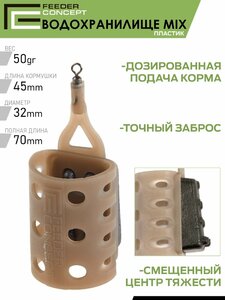 Кормушки фидер. FC M6 пласт. ВОДОХРАНИЛИЩЕ 6шт. набор (короб. верс.), фото 5