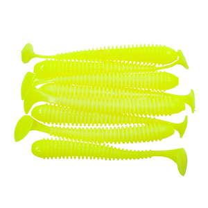 Виброхвост YAMAN PRO Betta, р.4,5 inch, цвет #02 - Chartreuse (уп. 5 шт.), фото 3