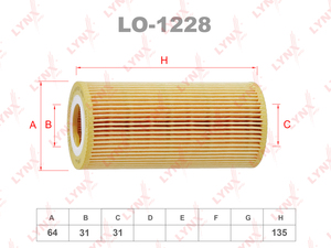 Фильтр масляный LYNXauto LO-1228. Для: MERCEDES-BENZ S600-S65(W220-W222) 02> / SL600-SL65(R230-R231) 03> / G65(W463) 12>, фото 1