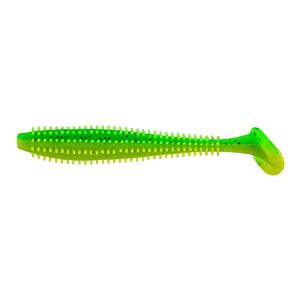 Виброхвост несъедоб. Shaggy 5,12/13 см Green Lime 20шт. (HS-18-010-N-20) Helios, фото 2
