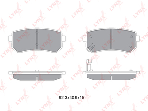 Колодки тормозные задние LYNXauto BD-3628. Для: HYUNDAI i10 1.0-1.2 08>, KIA Picanto 1.0-1.1D 04>, фото 1