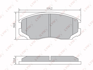 Колодки тормозные передние LYNXauto BD-7553. Для: DAIHATSU TeRio(Рио)s(100 / 120) 1.3-1.5 97> / Atrai 1.3 00>, фото 1