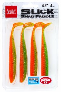 Виброхвосты LJ 3D Series SLICK SHAD PADDLE 4.5in (11.40)/Z12 4шт., фото 4