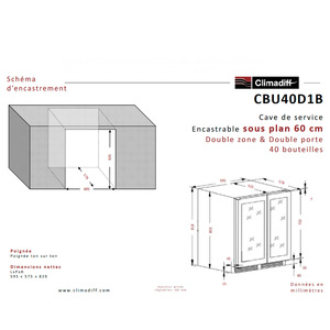 Винный шкаф Climadiff CBU40D1B, фото 7