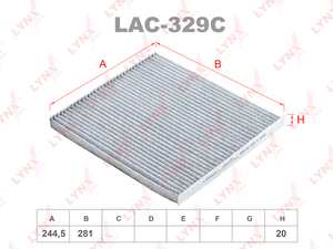 Фильтр салонный угольный LYNXauto LAC-329C. Для: NISSAN Teana(L33) 14> / Pathfinder(R52) 12>, INFINITI JX 12> / QX60 12>, фото 1