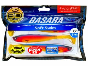 Виброхвосты LJ Pro Series 3D BASARA SOFT SWIM 15,24/PG06 3шт., фото 4