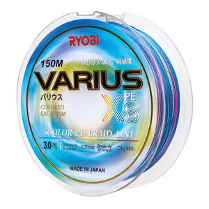Шнур VARIUS PE8X-150MI 3.0# Multi Colour 0,285мм Ryobi, фото 5