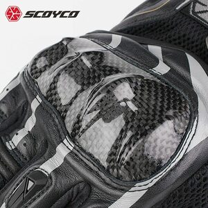 Перчатки кожаные Scoyco MC109 (Carbon) Black L, фото 3