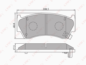 Колодки тормозные передние LYNXauto BD-5703. Для: NISSAN Almera(N15) >97/Sunny(N14), фото 1