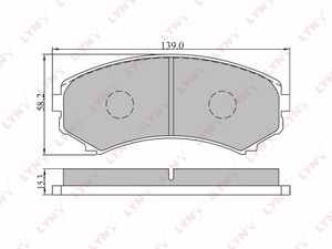 Колодки тормозные передние LYNXauto BD-5506. Для: Mazda, Мазда, Mpv >99, Mitsubishi, Митсубиси, Pajero(Паджеро) III-IV 00> / Pajero(Паджеро) Sport 2.5TD 02>., фото 2