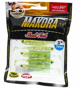 Виброхвосты LJ 3D Series MAKORA SHAD TAIL 3.0in (07,60)/006 7шт., фото 4