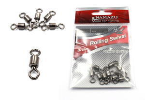 Вертлюг Namazu ROLLING SWIVEL, латунь, цв. BN, р. 3, test-35 кг (уп.10 шт), фото 2