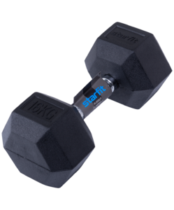 Гантель обрезиненная Starfit DB-301 16 кг, черный, фото 1