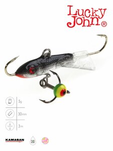 Балансир Lucky John CLASSIC 3 с тр. 30мм/13H блистер, фото 2