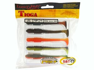 Виброхвосты съедобные LJ Pro Series TIOGA 3.9in (10.00)/MIX2 5шт., фото 3
