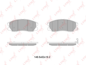 Колодки тормозные передние LYNXauto BD-1816. Для: Chevrolet, Шевроле, Captiva 2.0D-3.2 06>, Opel, Опель, Antara(Антара) 2.0D-3.2 06>., фото 2