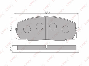 Колодки тормозные передние LYNXauto BD-7508. Для: TOYOTA Тойота Hiace 93-04, фото 1