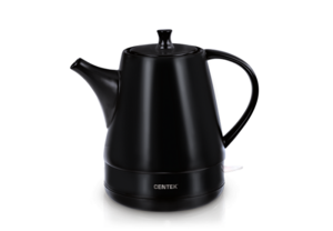 Чайник электрический Centek CT-0063 Black <Astana> 1.2л, 1500W, чёрная керамика, матовый корпус, фото 1