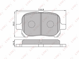 Колодки тормозные передние LYNXauto BD-7529. Для LEXUS Лексус RX300(AKE) 01-03, TOYOTA Тойота Camry(Камри)(V20)(15") 96-99/99-01/Corolla(Королла)(AKE) 1.3-2.0D 97-02/Previa(R30) 00>, фото 1