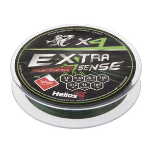 Шнур Extrasense X4 PE Green 150m 3.0/46LB 0.30mm (HS-ES-X4-3/46LB) Helios, фото 2