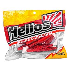 Виброхвост Guru 4,0"/10,16 см Red Sparkles WT 7шт. (HS-30-034) Helios, фото 2