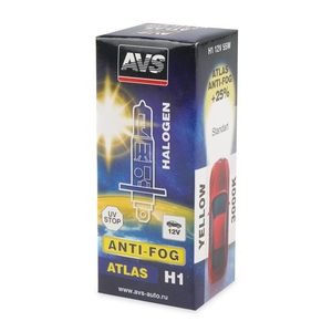 Галогенная автомобильная лампа AVS ATLAS, H1, 12 В, 55 Вт, 3000 К, цоколь P14.5s, фото 4