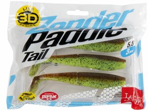 Виброхвосты LJ 3D Series ZANDER PADDLE TAIL 5.5in (14.00)/Z15 3шт., фото 4