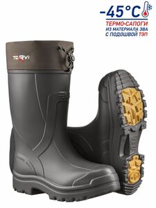Сапоги муж. с манж. и ткан. утеп.  TORVI -45С ЭВА ТЭП  черн. р.40-41, фото 1