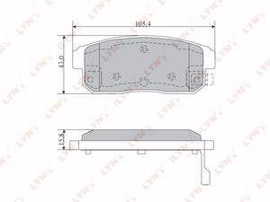 Колодки тормозные задние LYNXauto BD-5719. Для: NISSAN Altima(L30) 2.4 99> / Avenir(W11) 2.0 01> / Bluebird(U14) 1.8-2.0 01> / Cefiro(A33) 2.0 01> / Sentra(B15) 2.0-2.5 00> / Sunny(B15) 1.6 01> / Maxima(A33) 2.0-3.5 01> / Tino(V10) 1.8-2.0 01> / Wingroad/, фото 1