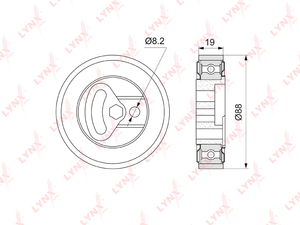 Ролик натяжной / приводной LYNXauto PB-5073. Для: Suzuki, Сузуки, Grand Vitara(Гранд Витара) II 1.6 05> / Liana(Лиана) 1.3-1.6 02> / Jimny(Джимни) 1.3 01>, Subaru, Субару, Justy 1.3 03>., фото 2