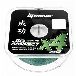 Шнур JIG CONNECT X4 PE Dark Green 100m #12.0, 0.70mm 55.5кг/127.5LB (T-N-JC-X4-0.70-100-DG) NISUS, фото 7