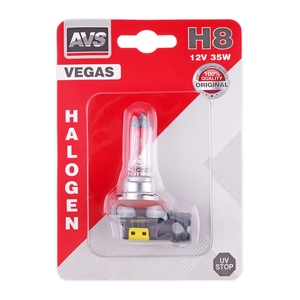 Галогенная автомобильная лампа AVS Vegas, H8, 12 В, 35 Вт, 3200 К, цоколь PGJ19-1, фото 2