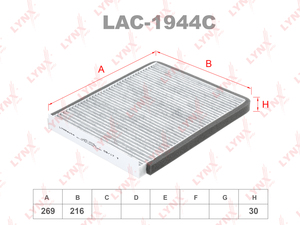 Фильтр салонный угольный LYNXauto LAC-1944C. Для: HONDA Shuttle 2.2-2.3 94-04, фото 1