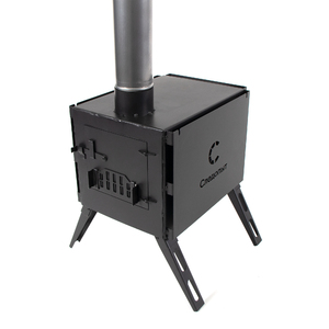 Печь дровяная Следопыт Light малая, сталь 1 мм (с экранами и угловыми трубами), фото 4