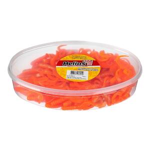 Твистер несъедоб. Credo Four tail 3,35"/8,5 см Orange & Sparkles 100шт. (HS-20-022-N) Helios, фото 2