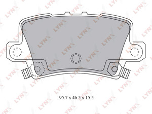 Колодки тормозные задние LYNXauto BD-3432. Для: HONDA Civic 1.4-2.2D 06>, фото 1