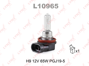 Лампа галогенная LYNXauto L10965. Для: H9 12V 65W PGJ19-5, фото 2