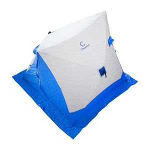 Палатка зимняя СЛЕДОПЫТ 2-скатная, Oxford 210D PU 1000, цвет синий/белый с принтом, фото 6