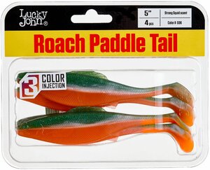 Виброхвосты съедоб. искусст. LJ Pro Series ROACH PADDLE TAIL 5.0in (12.70)/G06 4шт., фото 3