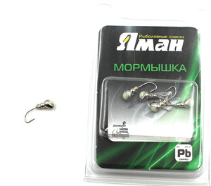 Мормышка "ЯМАН" муравей с отв.,цв.NL с фосф. пяткой, d 4, вес 0,6 г (уп. 5 шт.), фото 2