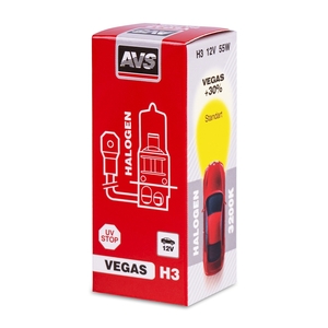Галогенная автомобильная лампа AVS Vegas, H3, 12 В, 55 Вт, 3200 К, цоколь PK22s, фото 5