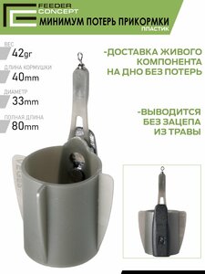 Кормушки фидер. FC M6 пласт. МИНИМУМ ПОТЕРЬ ПРИКОРМКИ 6шт. набор (короб. верс.), фото 6