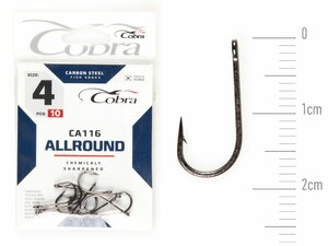 Крючки Cobra Allround CRYSTAL сер. CA116 разм. 004 10шт., фото 2