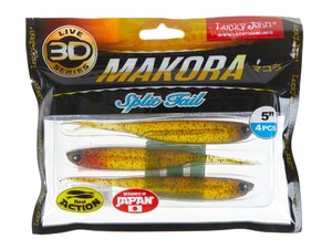 Виброхвосты LJ 3D Series MAKORA SPLIT TAIL 5.0in (12,70)/005 4шт., фото 4