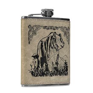 Фляжка Медведь 240 мл (А08-1) Hip Flask, фото 1