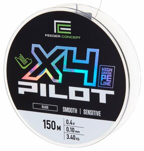 Шнур плетёный Feeder Concept Pilot x4 BRAID Black 150/010, фото 3